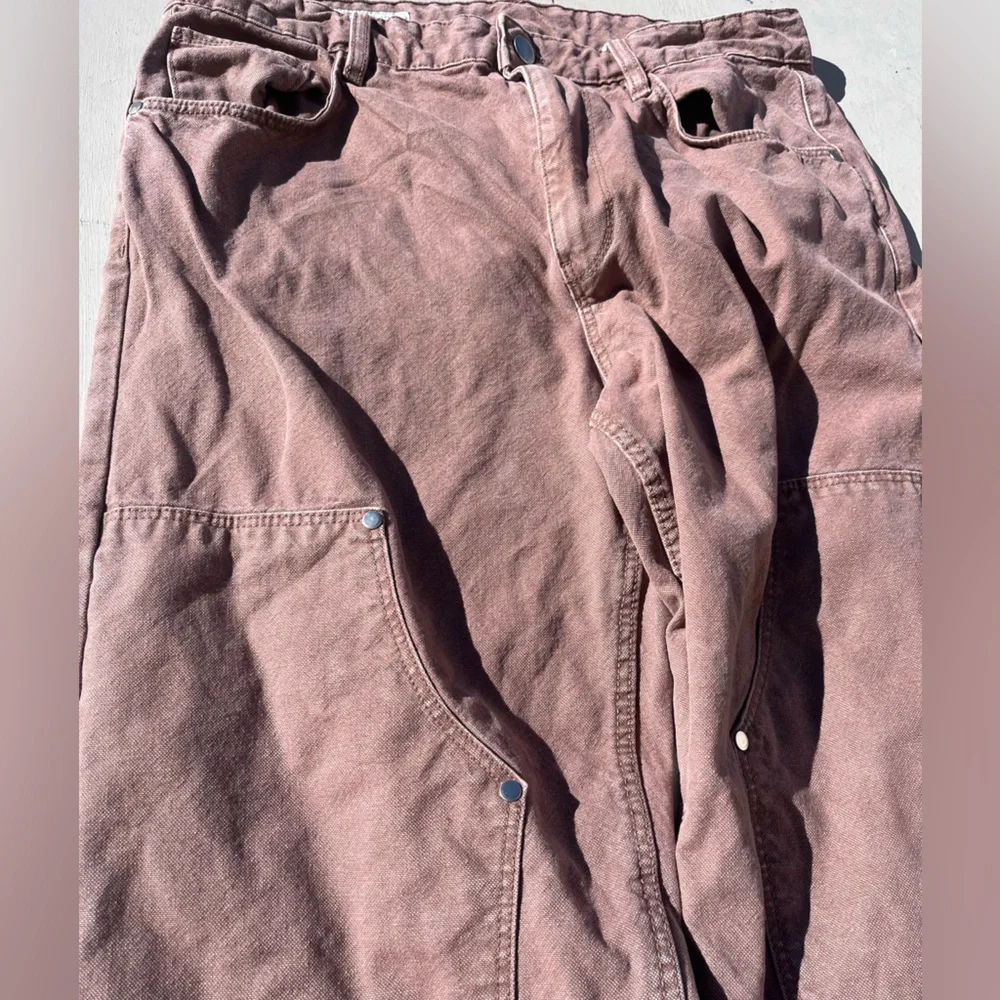 Men's Zara Pants‎ Beige Solid 32 Workwear Skate Double Knee Modern Grunge City